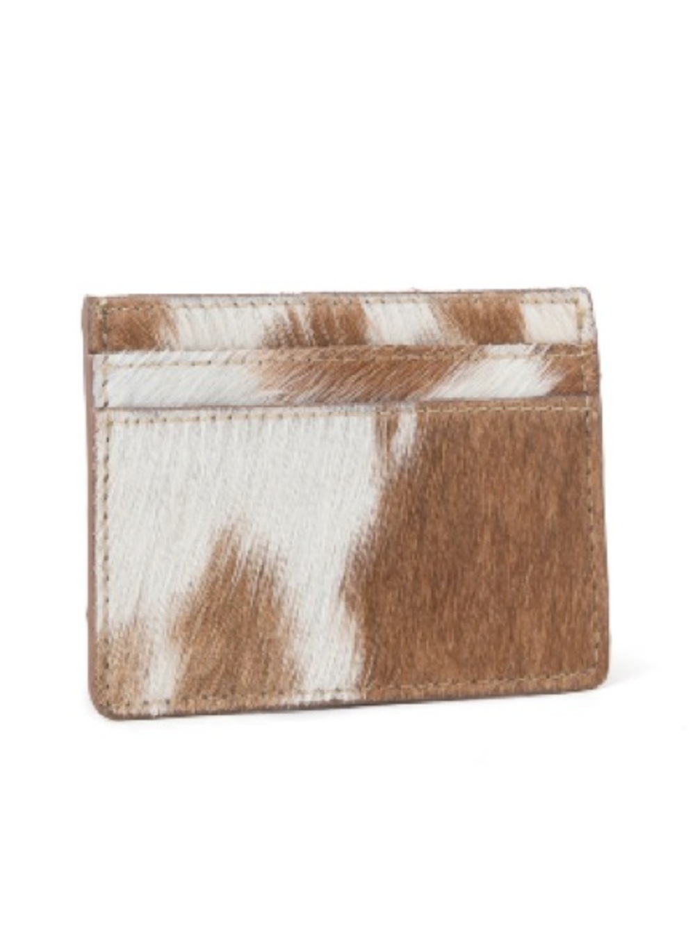 NWT Myra Brown and White Cowhide Card Wallet